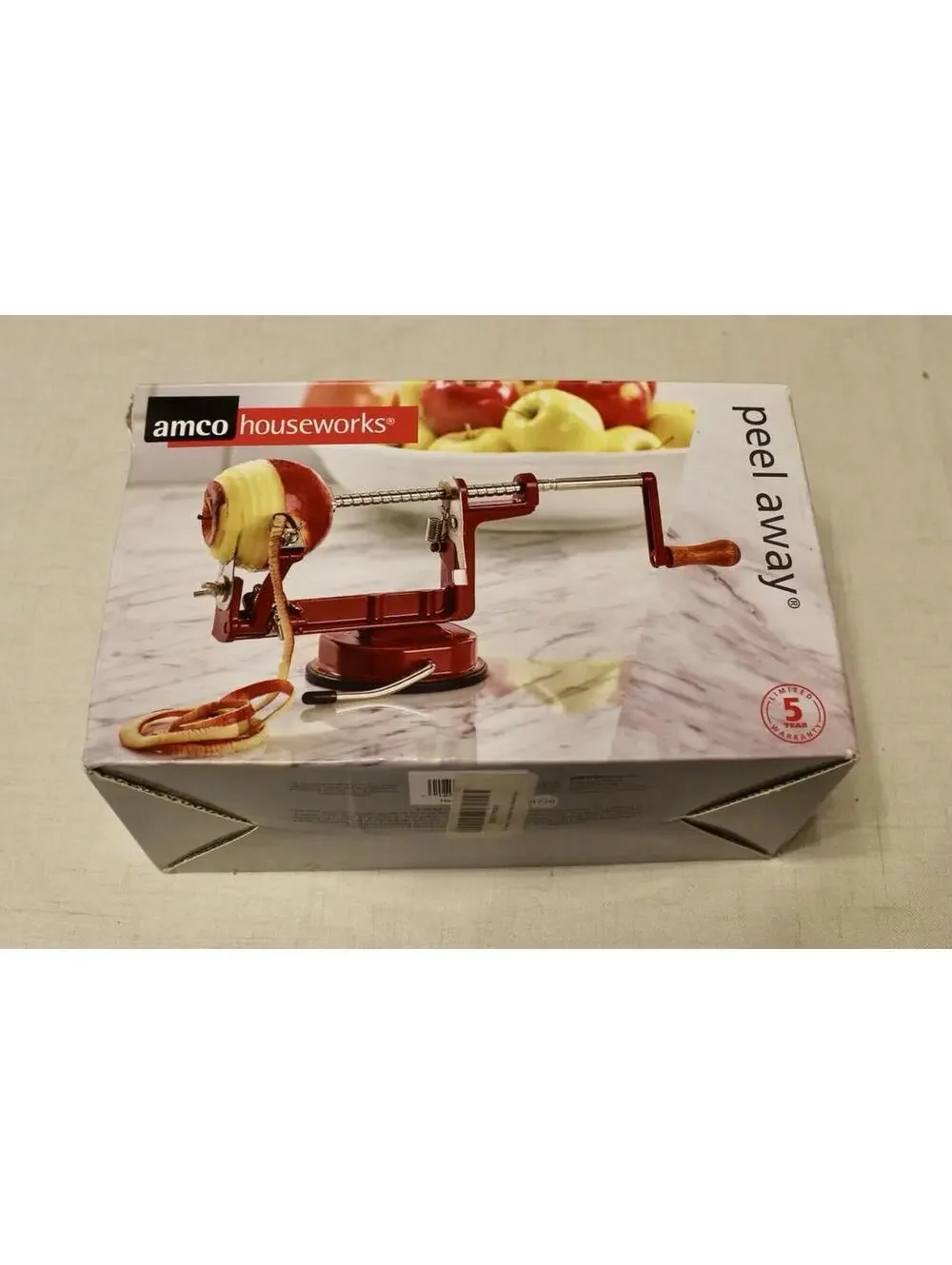 Back To Basics Peel Away Cast‎ Iron Apple Peeler/Corer Red Baked Enamel